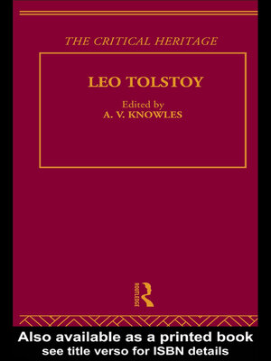 cover image of Count Leo Nikolaevich Tolstoy